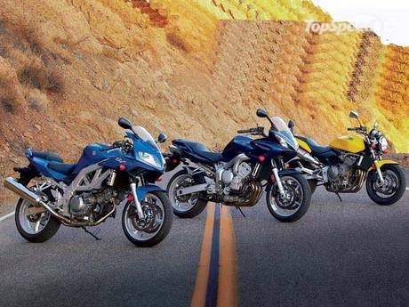 4.2004 Yamaha FZ6, Honda 599 and Suzuki SV650S